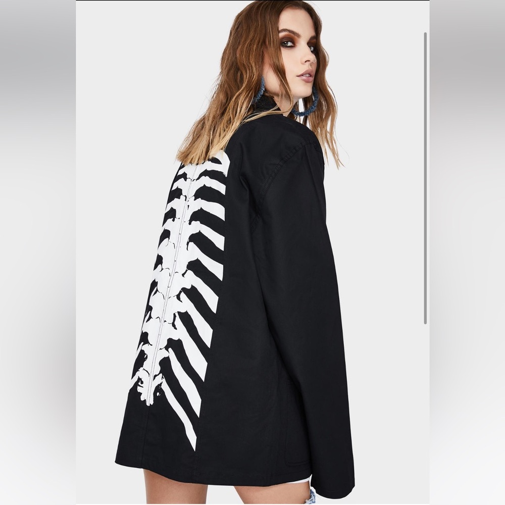 PLEASURES Lightweight Ribcage Jacket (Medium) - Black